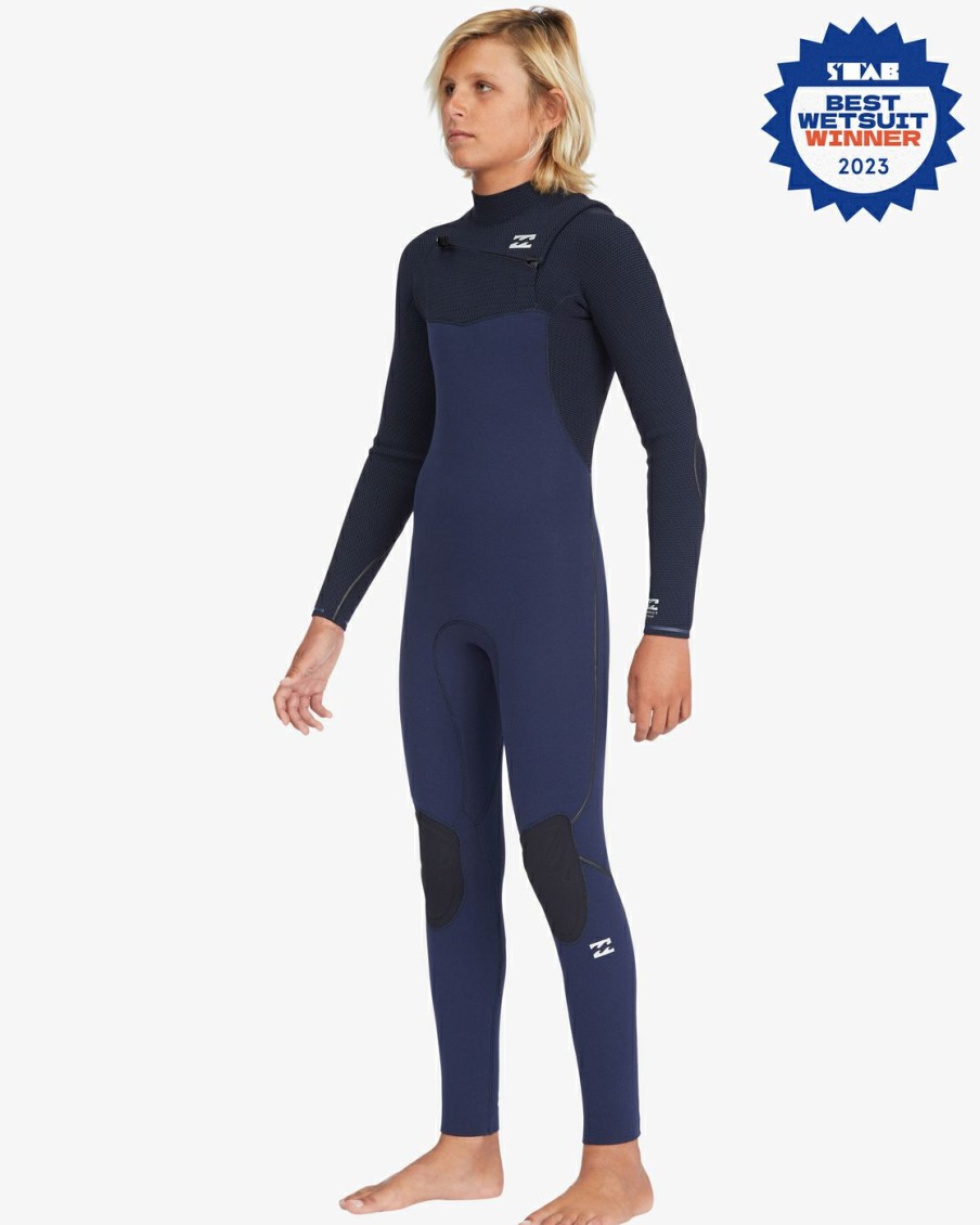 * Wetsuits | Hot Selling Boy'S 4/3 Furnace Comp Chest Zip Full Wetsuit Navy