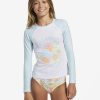 * Girls | Sale Girl'S Tropic Crush Long Sleeve Upf 50 Rashguard Saltcrystal