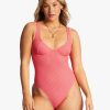 * Swim | Classical Summer High One-Piece Swimsuit Coralcrush