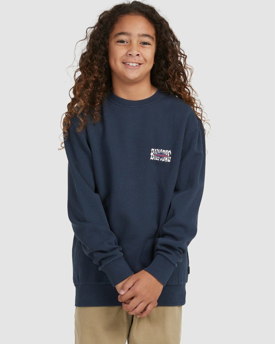 * Boys | Excellent Quality Boy'S Shadow Diamond Crewneck Sweatshirt Navy