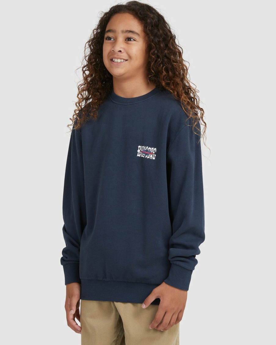 * Boys | Excellent Quality Boy'S Shadow Diamond Crewneck Sweatshirt Navy