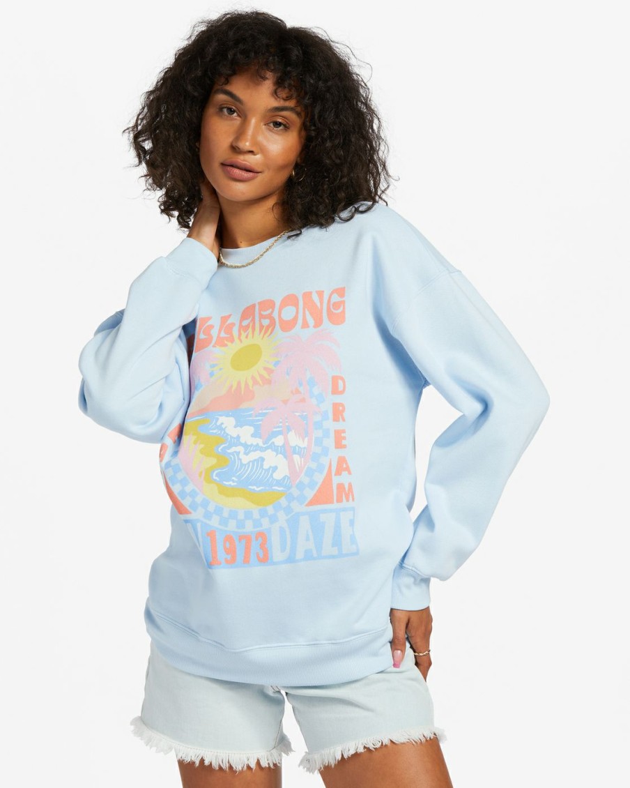 * Hoodies & Fleece | Classical Beach Dreams Sweatshirt Raindrop