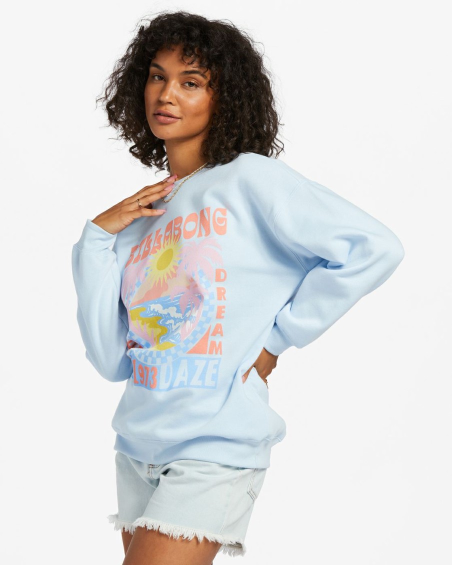 * Hoodies & Fleece | Classical Beach Dreams Sweatshirt Raindrop