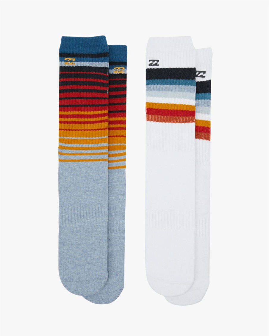 * Accessories | Excellent 2 Pack Faded Stripe Crew Socks