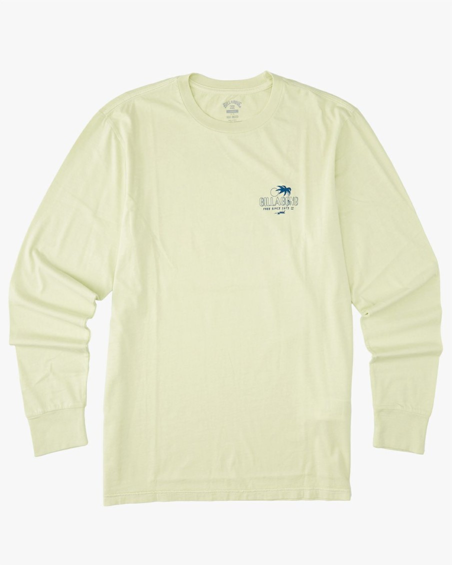 * Shirts | Opening Sales Lounge Wave Washed Long Sleeve T-Shirt Lightgreen