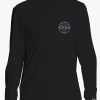 * Wetsuits | Sale Boy'S Rotor Diamond Upf 50 Long Sleeve Surf Tee Black