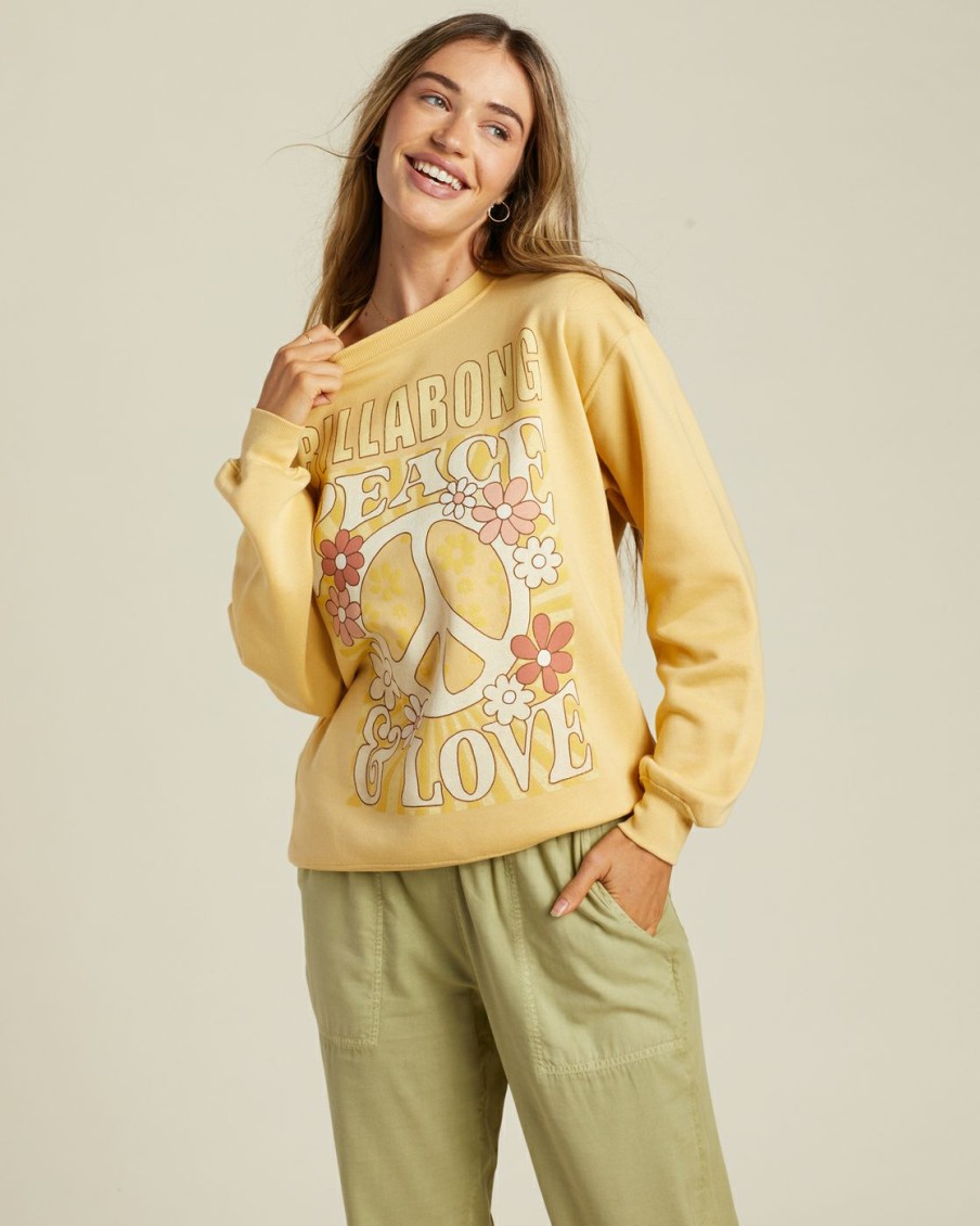 * Hoodies & Fleece | Sale Peace And Love Crewneck Sweatshirt Mellowdaze