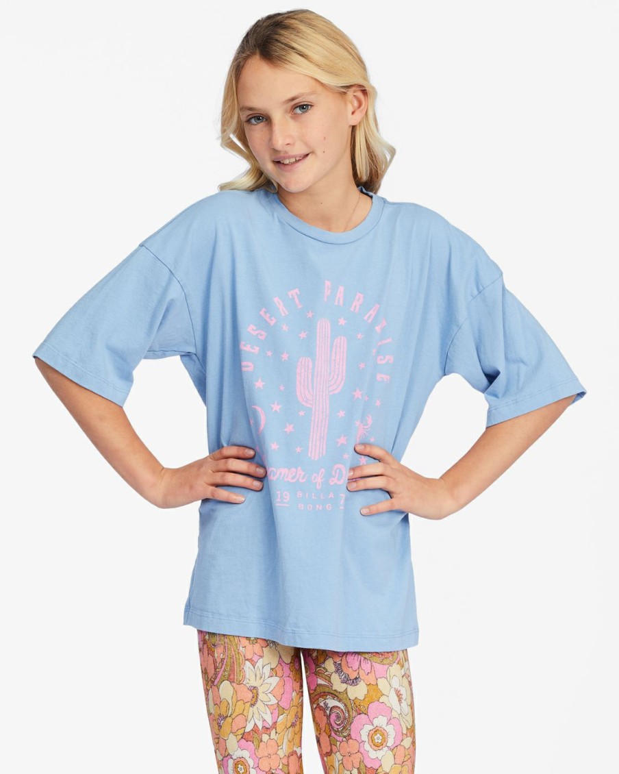 * Girls | Excellent Quality Girls' Desert Paradise Graphic Boyfriend T-Shirt Lightindigo