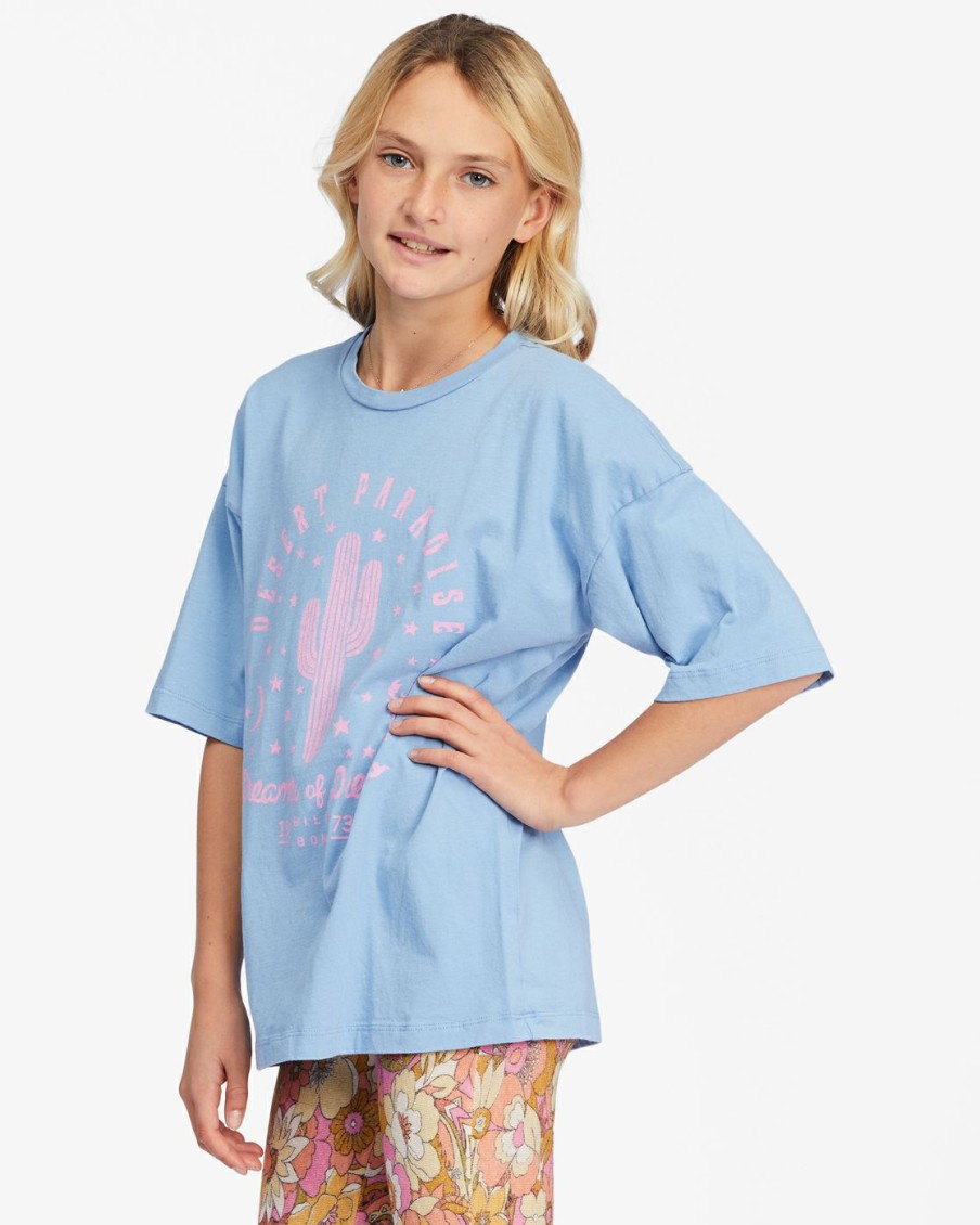 * Girls | Excellent Quality Girls' Desert Paradise Graphic Boyfriend T-Shirt Lightindigo