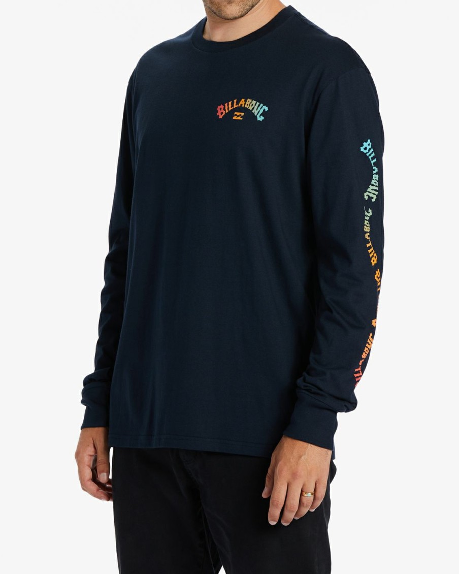 * Shirts | Excellent Snaking Arches Long Sleeve T-Shirt Navy