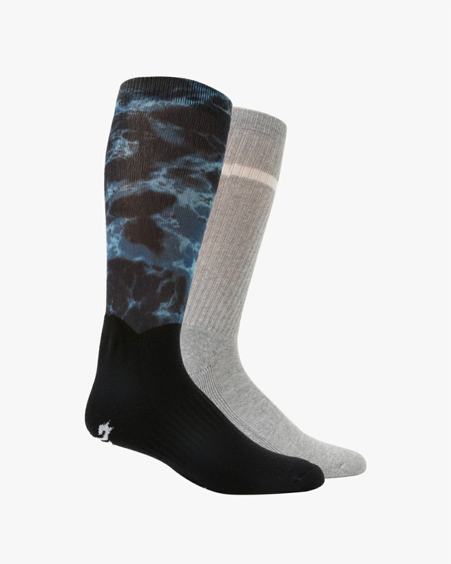 * Accessories | Less Expensive 2 Pack Ocean Dye Crew Socks Black