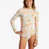 * Girls | Bargain Sale Girl'S Blown Away Long Sleeve One-Piece Rashguard Multi