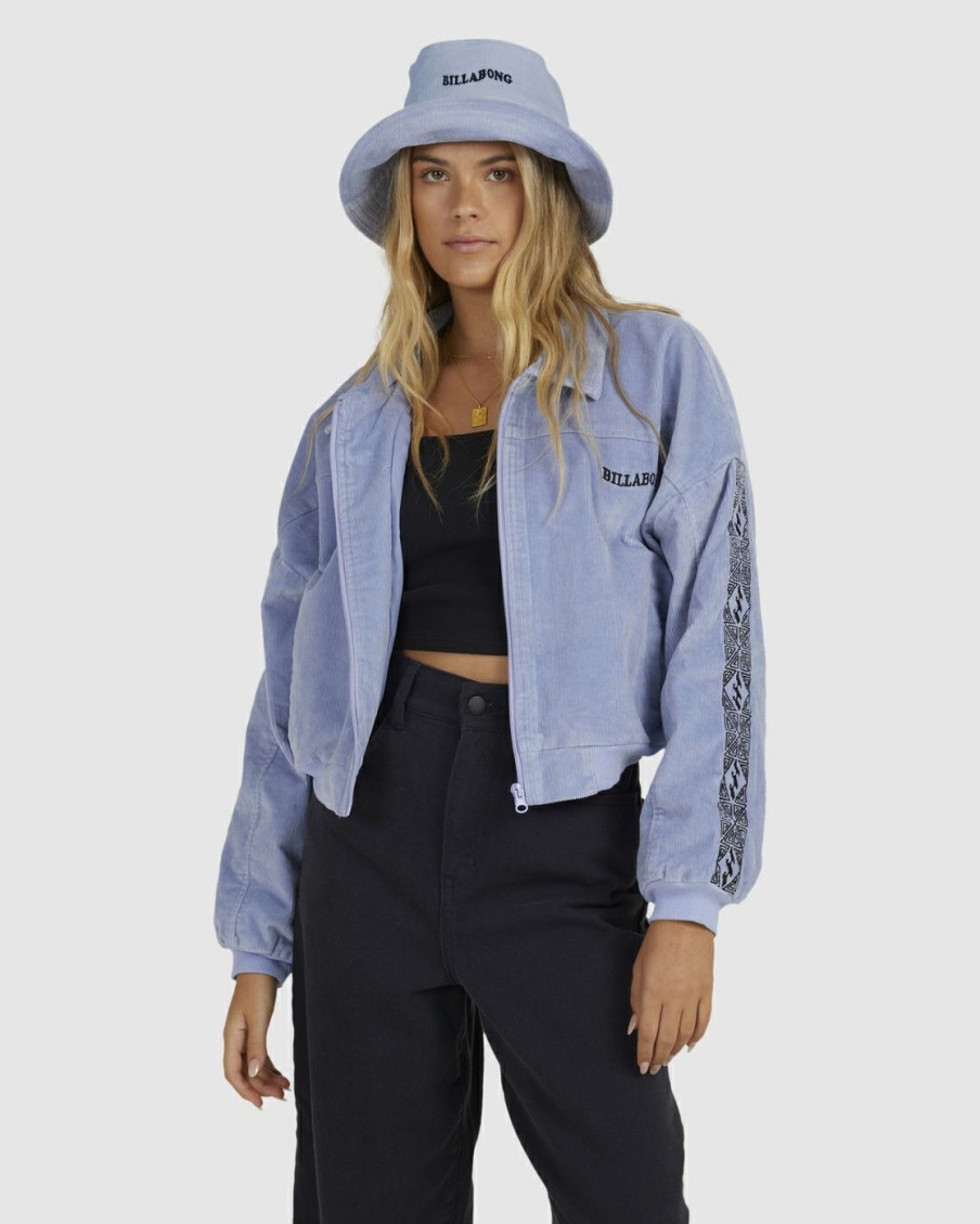 * Clothing | Bargain Sale Riding The Tone Cropped Corduroy Jacket Wavyblue