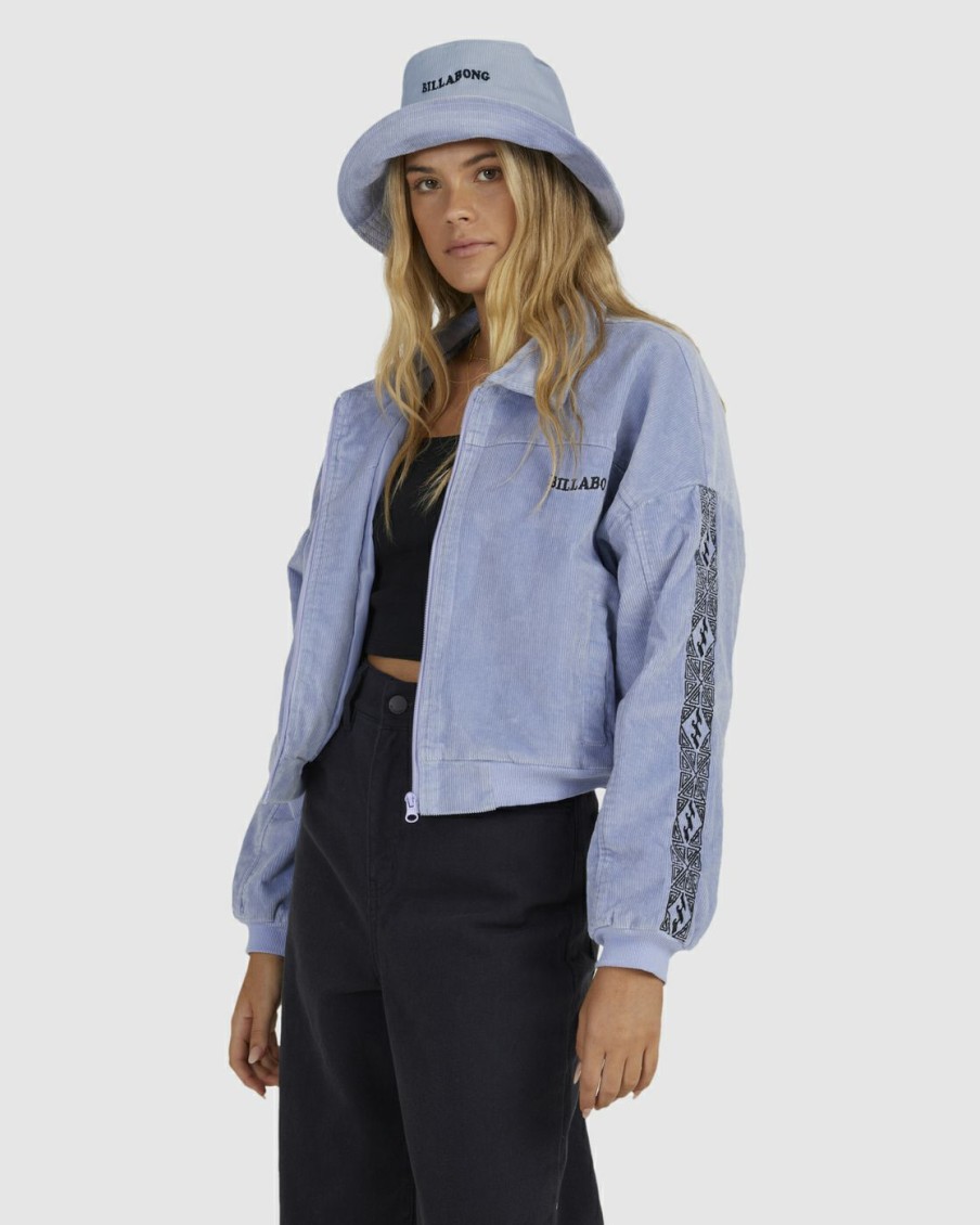 * Clothing | Bargain Sale Riding The Tone Cropped Corduroy Jacket Wavyblue