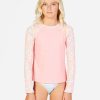 * Girls | Less Expensive Girls' Mini Mystic Long Sleeve Rashguard Coralpink