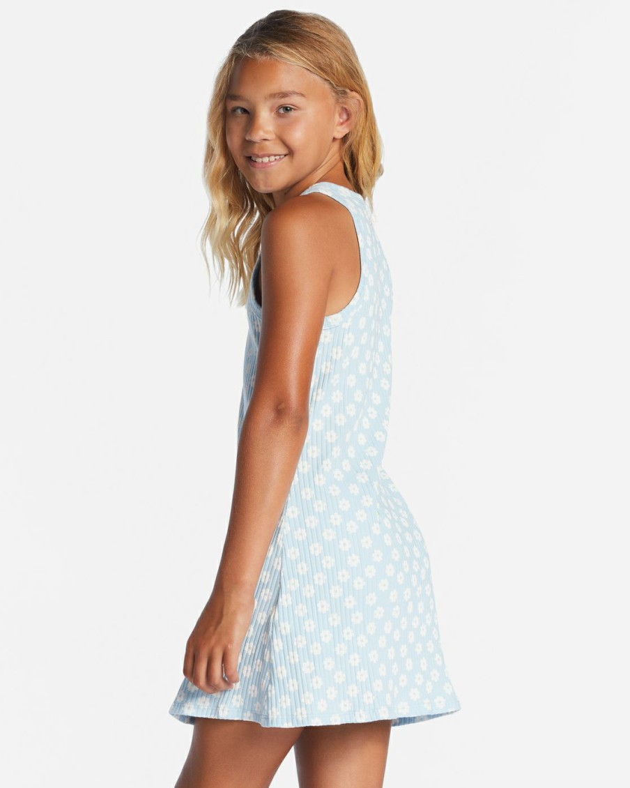 * Girls | Official Girl'S Picking Daisys Rib Knit Dress Denim