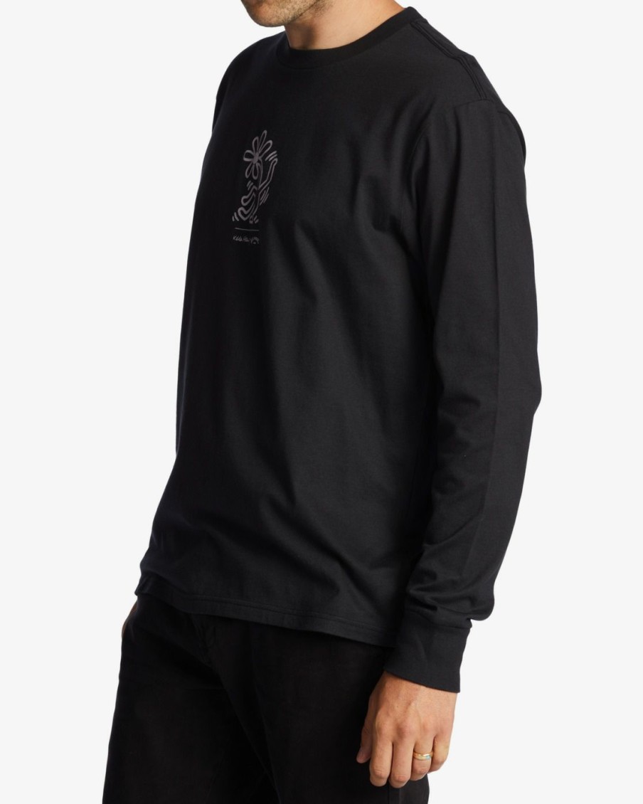 * Shirts | Discount Sale Keith Haring Flower Dance Long Sleeve T-Shirt Washedblack