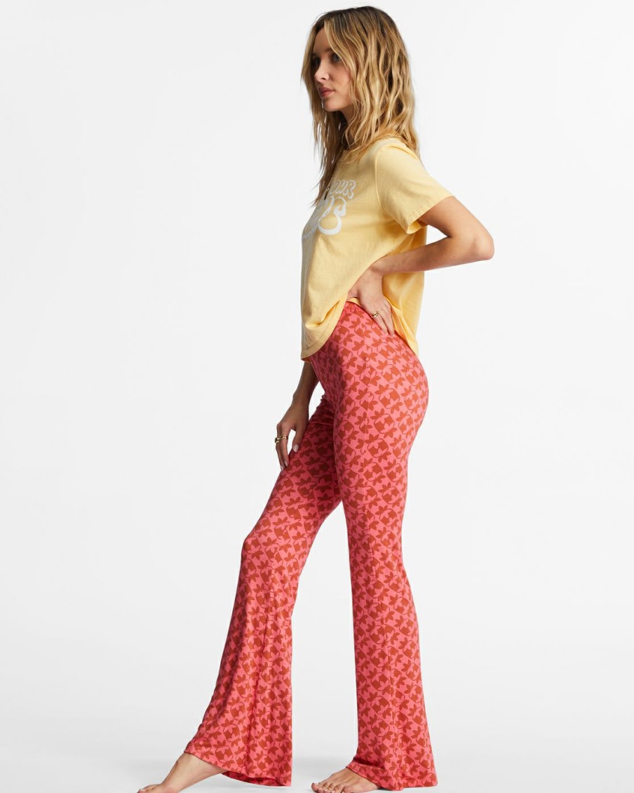 * Clothing | Discount Sale Sundown High-Waisted Flared Pants Coralcrush