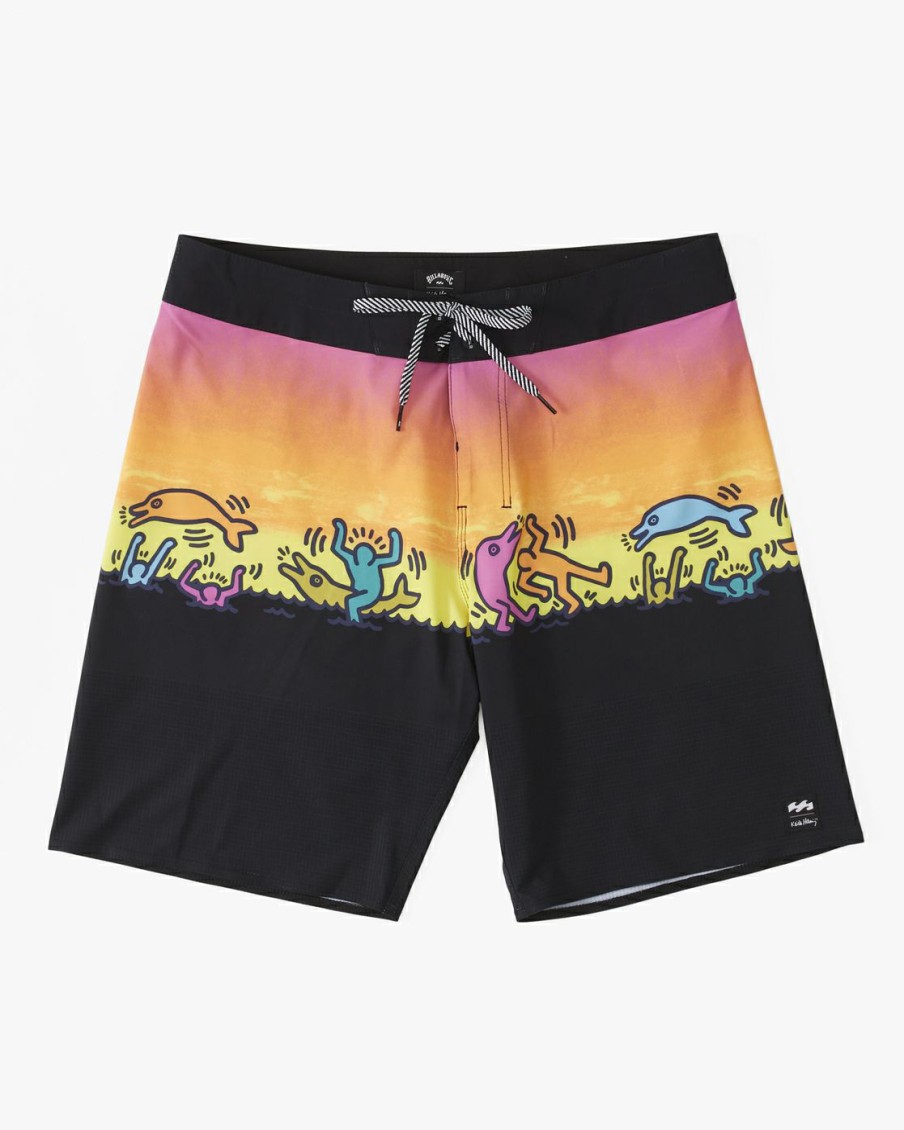 * Boardshorts | Excellent Keith Haring Dolphin Dance Airlite Performance 19 Boardshorts Multi