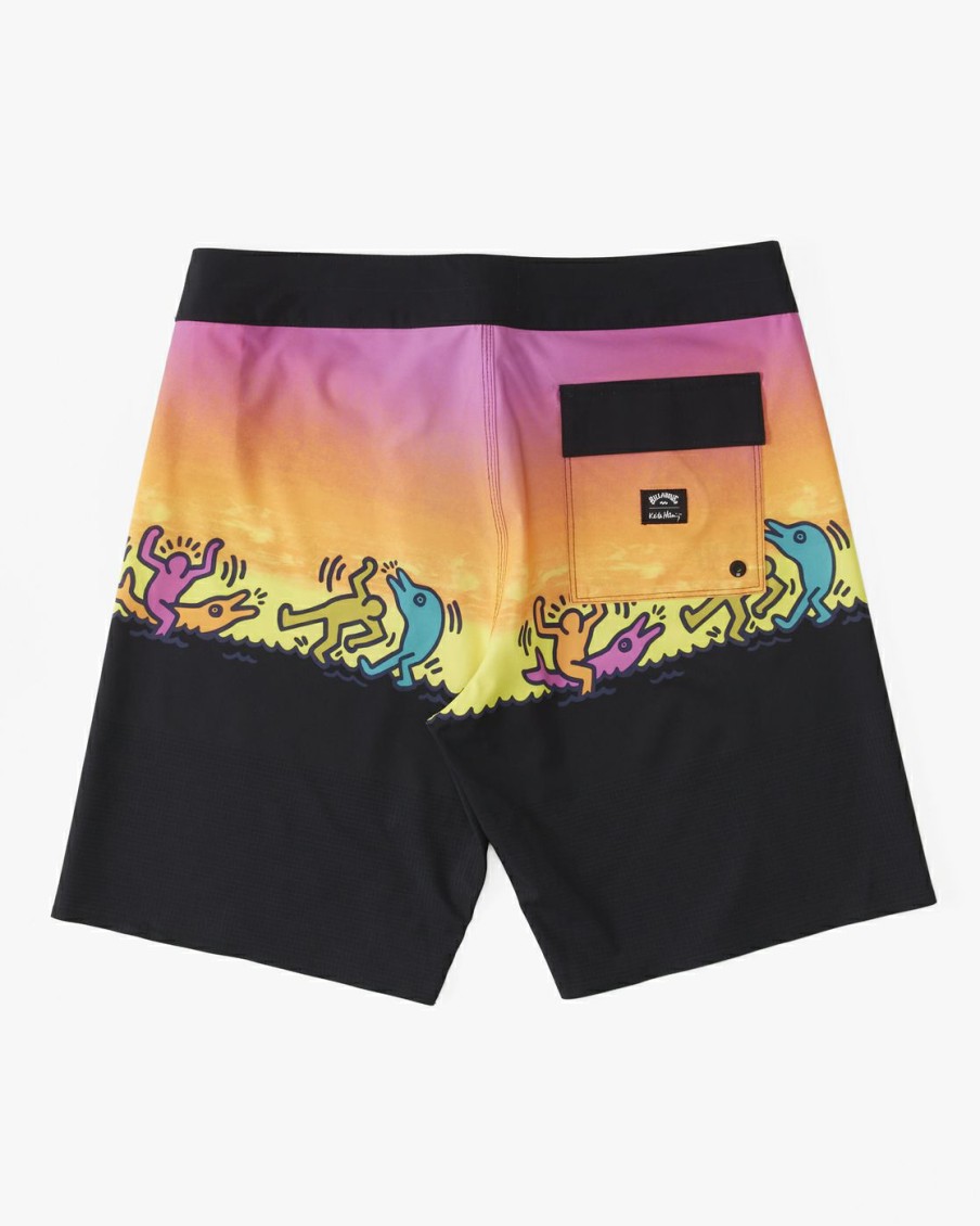 * Boardshorts | Excellent Keith Haring Dolphin Dance Airlite Performance 19 Boardshorts Multi