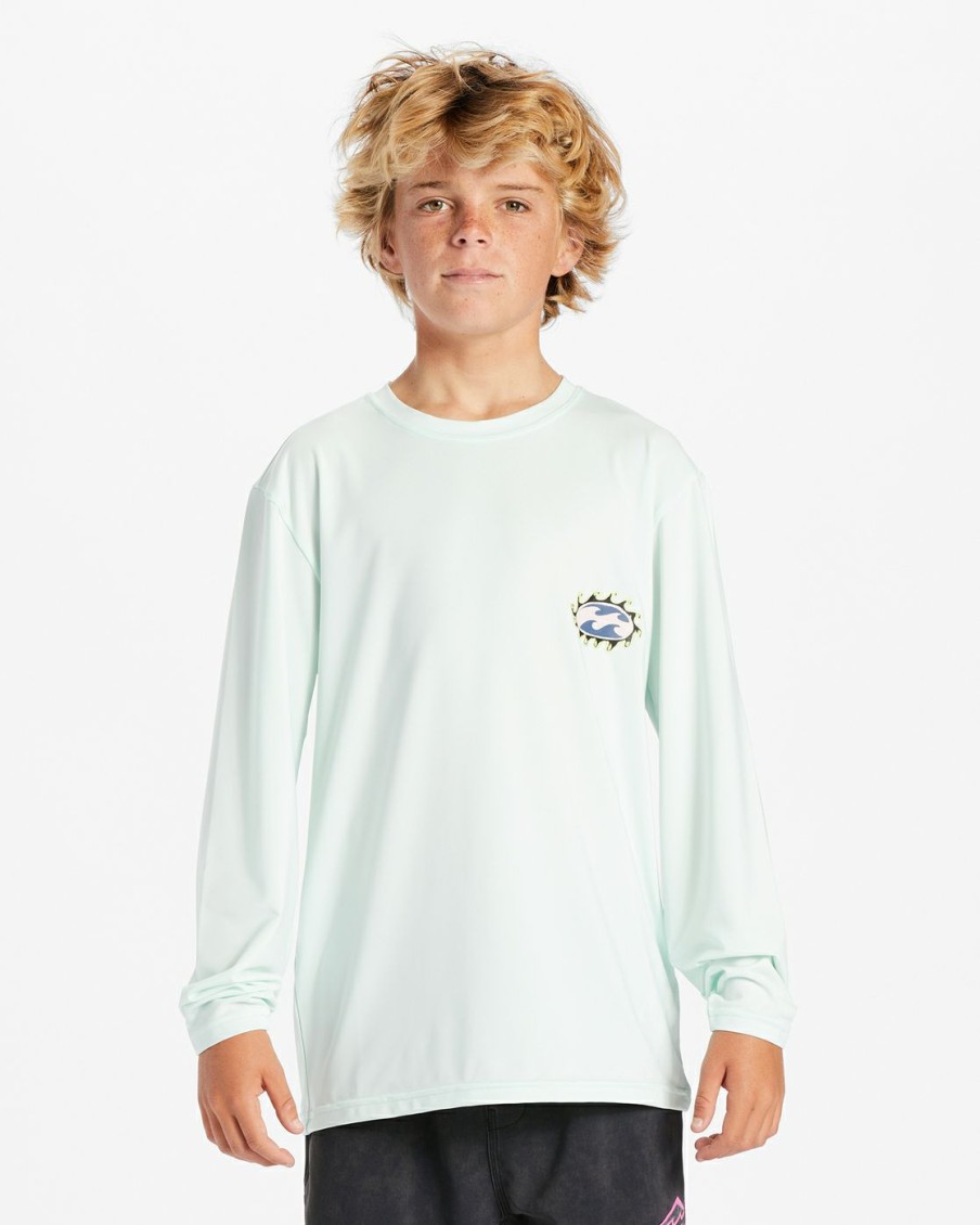 * Boys | Discount Crayon Wave Long Sleeve Upf 50 Surf T-Shirt