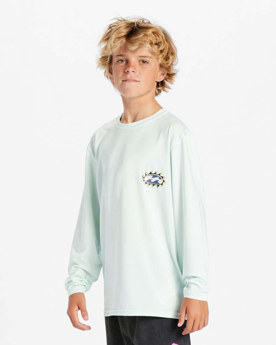 * Boys | Discount Crayon Wave Long Sleeve Upf 50 Surf T-Shirt