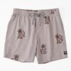 * Boardshorts | Excellent Quality Keith Haring Flower Dance Layback 17 Boardshorts Greyviolet